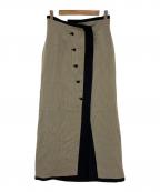 Ameriアメリ）の古着「MEDI REVERSIBLE HOUNDSTOOTH SKIRT」｜ブラック