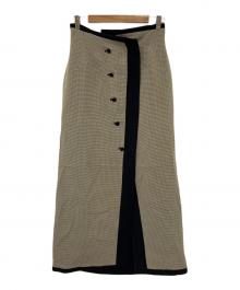 Ameri（アメリ）の古着「MEDI REVERSIBLE HOUNDSTOOTH SKIRT」｜ブラック