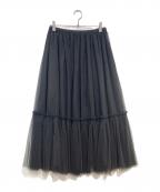 JOURNAL STANDARD relumeジャーナルスタンダード レリューム）の古着「ウォッシャブルチュールイージースカート」｜ブラック