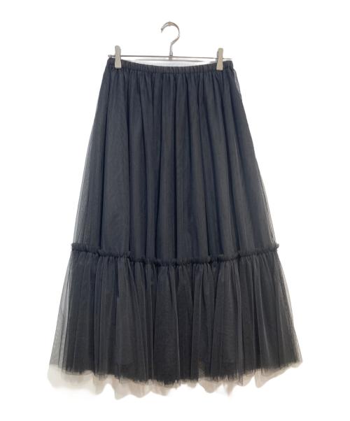 JOURNAL STANDARD relume（ジャーナルスタンダード レリューム）JOURNAL STANDARD relume (ジャーナルスタンダード レリューム) ウォッシャブルチュールイージースカート ブラック サイズ:FREE 未使用品の古着・服飾アイテム