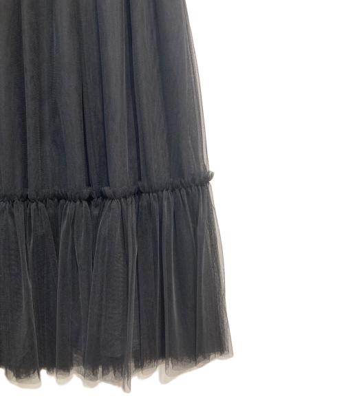 JOURNAL STANDARD relume（ジャーナルスタンダード レリューム）JOURNAL STANDARD relume (ジャーナルスタンダード レリューム) ウォッシャブルチュールイージースカート ブラック サイズ:FREE 未使用品の古着・服飾アイテム