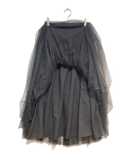 JOURNAL STANDARD relume（ジャーナルスタンダード レリューム）JOURNAL STANDARD relume (ジャーナルスタンダード レリューム) ウォッシャブルチュールイージースカート ブラック サイズ:FREE 未使用品の古着・服飾アイテム