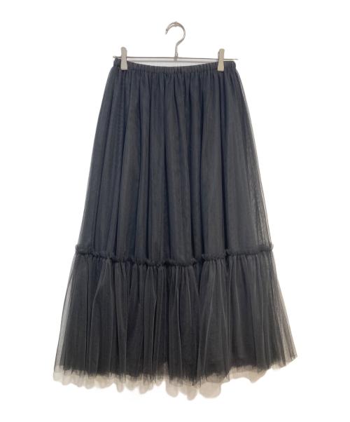 JOURNAL STANDARD relume（ジャーナルスタンダード レリューム）JOURNAL STANDARD relume (ジャーナルスタンダード レリューム) ウォッシャブルチュールイージースカート ブラック サイズ:FREE 未使用品の古着・服飾アイテム