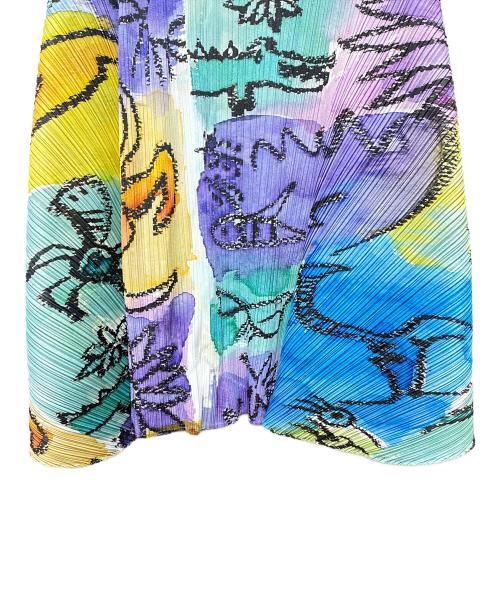 PLEATS PLEASE（プリーツプリーズ）PLEATS PLEASE (プリーツプリーズ) IN HER DREAM 総柄プリーツスカート マルチカラー サイズ:1の古着・服飾アイテム