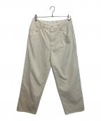 motherマザー）の古着「THE HALF SPRING PLEATED GREASER ANKLE」｜アイボリー