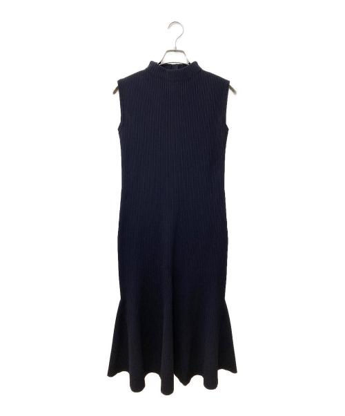 Noble（ノーブル）Noble (ノーブル) マーメイドリブニットワンピース ネイビー サイズ:Freeの古着・服飾アイテム