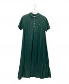 LACOSTEラコステ）の古着「鹿の子地マキシ丈ドレス」｜グリーン