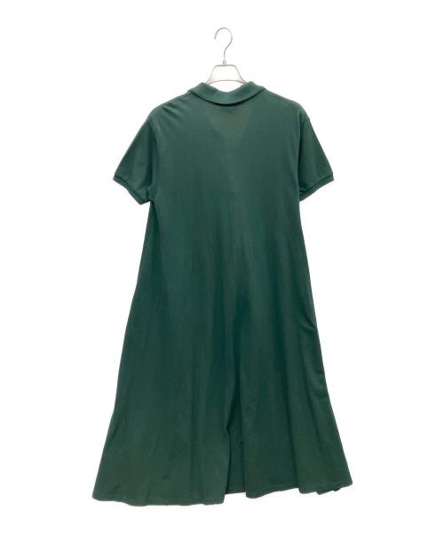 LACOSTE（ラコステ）LACOSTE (ラコステ) 鹿の子地マキシ丈ドレス グリーン サイズ:SIZE38の古着・服飾アイテム