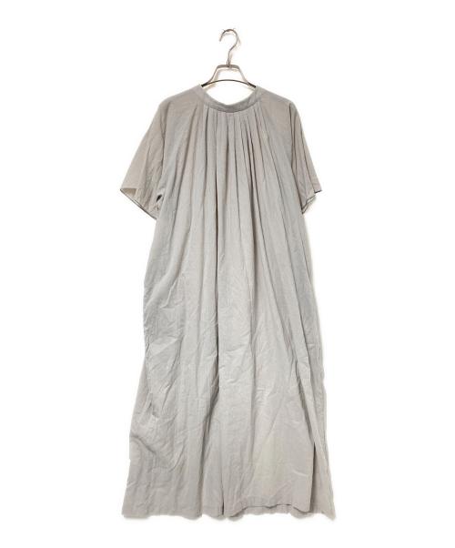 evam eva（エヴァムエヴァ）evam eva (エヴァムエヴァ) コットンローンワンピース サージ サイズ:Mの古着・服飾アイテム