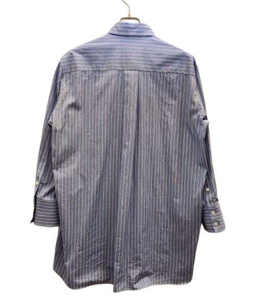 sacai（サカイ）sacai (サカイ) THOMAS MASON (トーマスメイソン) ストライプシャツ ブルー サイズ:1の古着・服飾アイテム