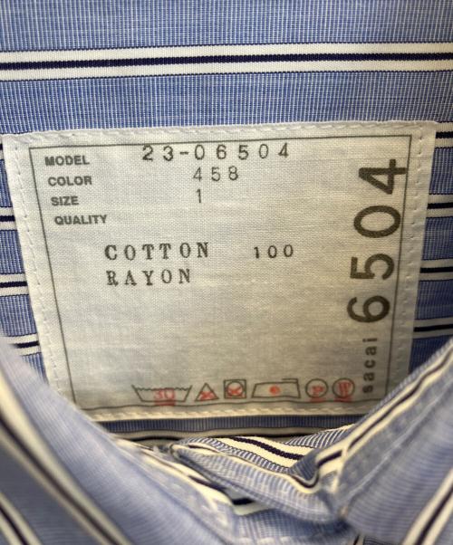 sacai（サカイ）sacai (サカイ) THOMAS MASON (トーマスメイソン) ストライプシャツ ブルー サイズ:1の古着・服飾アイテム