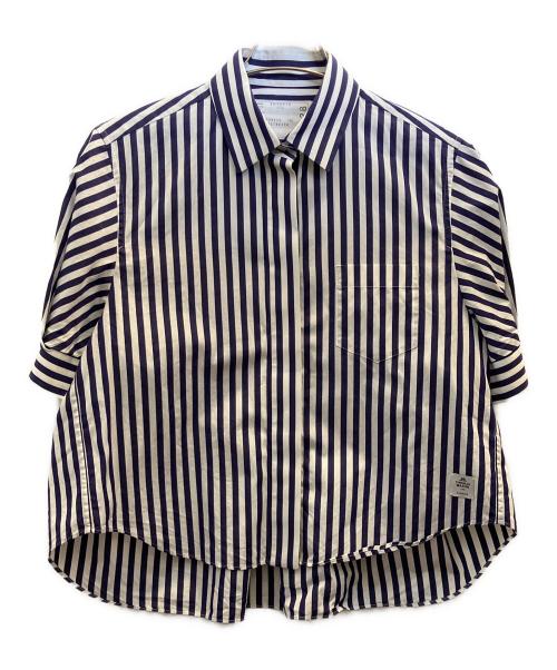 sacai（サカイ）sacai (サカイ) THOMAS MASON (トーマスメイソン) ストライプシャツ ネイビー サイズ:1の古着・服飾アイテム
