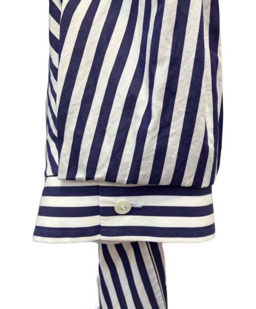 sacai（サカイ）sacai (サカイ) THOMAS MASON (トーマスメイソン) ストライプシャツ ネイビー サイズ:1の古着・服飾アイテム