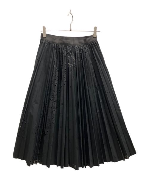 sacai（サカイ）sacai (サカイ) バンダナプリントプリーツスカート ブラック サイズ:1の古着・服飾アイテム