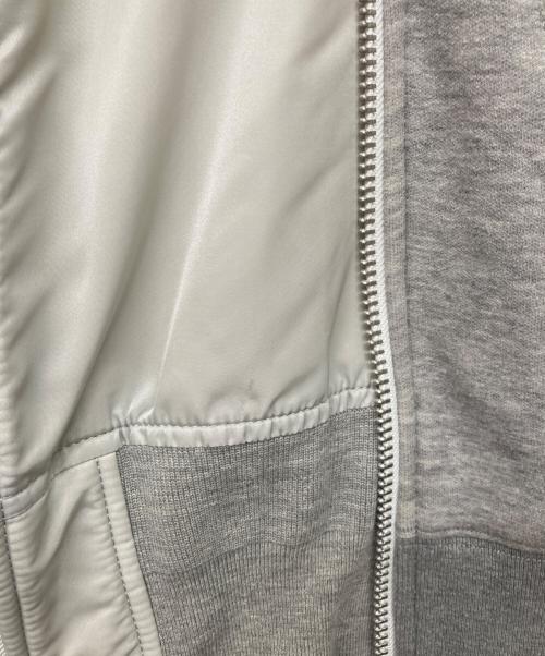 sacai（サカイ）sacai (サカイ) MA-1 スポンジスウェット ドッキングブルゾン グレー サイズ:1の古着・服飾アイテム