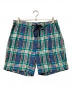 POLO RALPH LAURENポロ・ラルフローレン）の古着「QRタグ RELAXED FITチェックイージーハーフパンツ」｜グリーン×ブルー