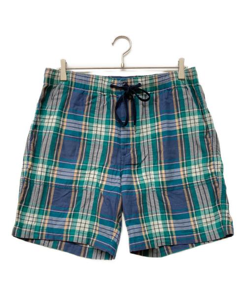 POLO RALPH LAUREN（ポロ・ラルフローレン）POLO RALPH LAUREN (ポロ・ラルフローレン) QRタグ RELAXED FITチェックイージーハーフパンツ グリーン×ブルー サイズ:Lの古着・服飾アイテム