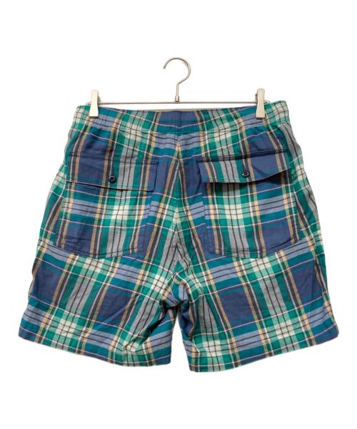 POLO RALPH LAUREN（ポロ・ラルフローレン）POLO RALPH LAUREN (ポロ・ラルフローレン) QRタグ RELAXED FITチェックイージーハーフパンツ グリーン×ブルー サイズ:Lの古着・服飾アイテム