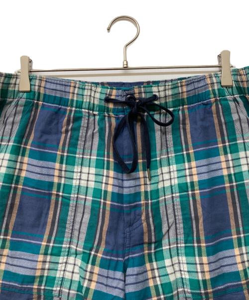POLO RALPH LAUREN（ポロ・ラルフローレン）POLO RALPH LAUREN (ポロ・ラルフローレン) QRタグ RELAXED FITチェックイージーハーフパンツ グリーン×ブルー サイズ:Lの古着・服飾アイテム