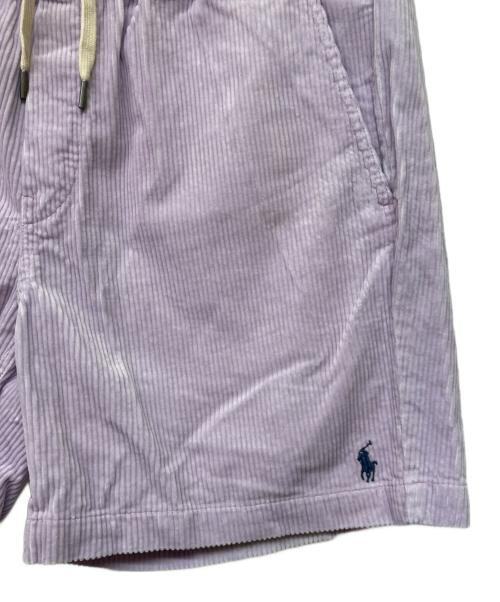 POLO RALPH LAUREN（ポロ・ラルフローレン）POLO RALPH LAUREN (ポロ・ラルフローレン) QRタグ CLASSIC FIT コーデュロイショートパンツ ラベンダー サイズ:sizeMの古着・服飾アイテム