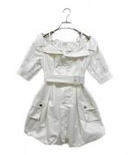 eimy istoireエイミーイストワール）の古着「オフショルダーバルーンミニワンピース」｜ホワイト