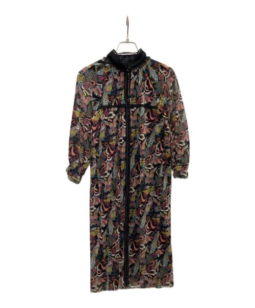 VIVIENNE TAM（ヴィヴィアンタム）VIVIENNE TAM (ヴィヴィアンタム) ピーコック柄パワーネットワンピース マルチカラー サイズ:SIZE40の古着・服飾アイテム