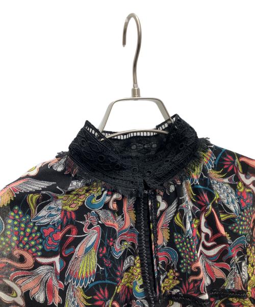 VIVIENNE TAM（ヴィヴィアンタム）VIVIENNE TAM (ヴィヴィアンタム) ピーコック柄パワーネットワンピース マルチカラー サイズ:SIZE40の古着・服飾アイテム