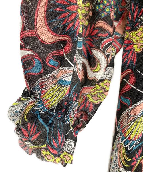 VIVIENNE TAM（ヴィヴィアンタム）VIVIENNE TAM (ヴィヴィアンタム) ピーコック柄パワーネットワンピース マルチカラー サイズ:SIZE40の古着・服飾アイテム