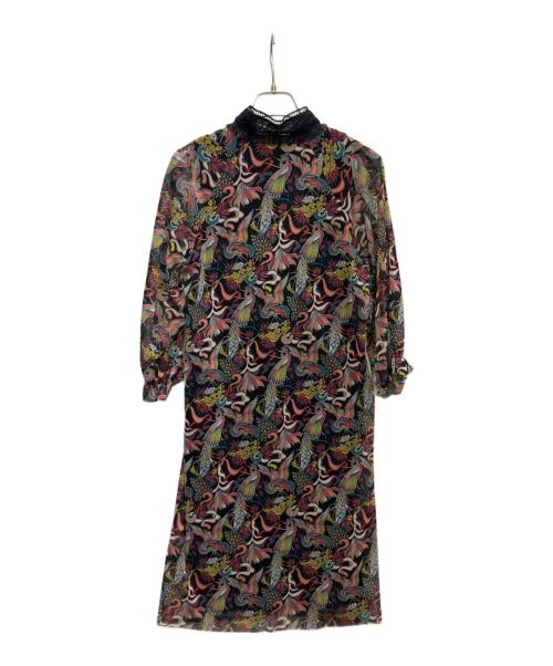 VIVIENNE TAM（ヴィヴィアンタム）VIVIENNE TAM (ヴィヴィアンタム) ピーコック柄パワーネットワンピース マルチカラー サイズ:SIZE40の古着・服飾アイテム