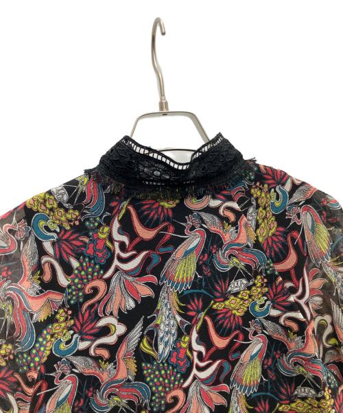 VIVIENNE TAM（ヴィヴィアンタム）VIVIENNE TAM (ヴィヴィアンタム) ピーコック柄パワーネットワンピース マルチカラー サイズ:SIZE40の古着・服飾アイテム