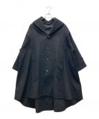 YOHJI YAMAMOTOヨウジヤマモト）の古着「ドロップショルダー カシミヤ混コート」｜ブラック