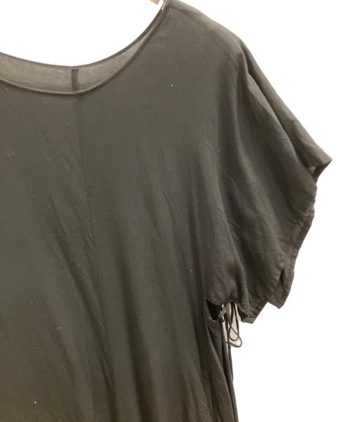 yohji yamamoto+noir（ヨウジヤマモトプリュスノアール）yohji yamamoto+noir (ヨウジヤマモトプリュスノアール) サイドリボンワンピース ブラック サイズ:XSの古着・服飾アイテム