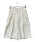 Noble（ノーブル）の古着「ドレープサテンダブルベルトハーフパンツ」｜ホワイト