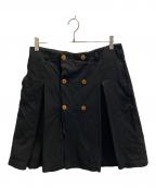 COMME des GARCONS HOMME PLUSコムデギャルソンオムプリュス）の古着「縮絨スカート」｜ブラック