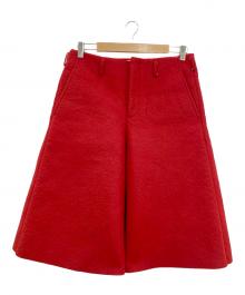 COMME des GARCONS HOMME PLUS（コムデギャルソンオムプリュス）の古着「ワイドウールフェルトパンツ」｜レッド