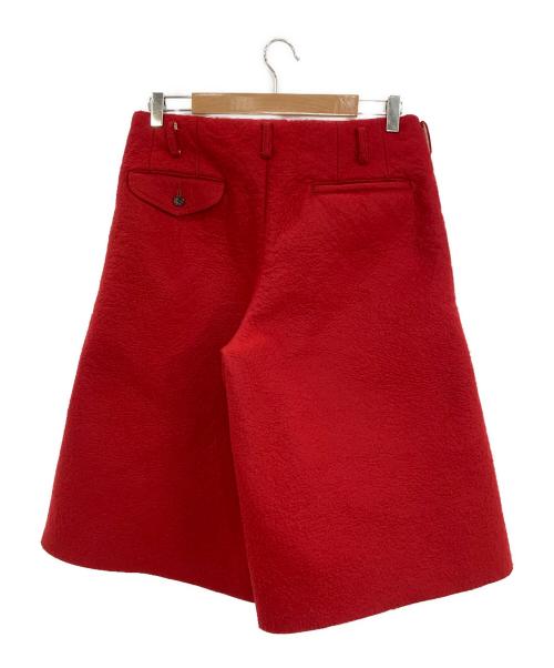 COMME des GARCONS HOMME PLUS（コムデギャルソンオムプリュス）COMME des GARCONS HOMME PLUS (コムデギャルソンオムプリュス) ワイドウールフェルトパンツ レッド サイズ:ＳＩＺＥ　ＸＳ　の古着・服飾アイテム
