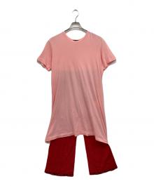 COMME des GARCONS HOMME PLUS（コムデギャルソンオムプリュス）の古着「ドッキングカットソー/PA-T023/AD2017」｜ピンク