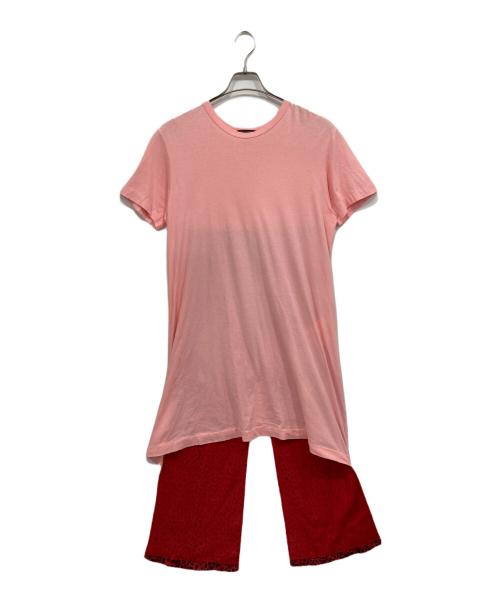 COMME des GARCONS HOMME PLUS（コムデギャルソンオムプリュス）COMME des GARCONS HOMME PLUS (コムデギャルソンオムプリュス) ドッキングカットソー/PA-T023/AD2017 ピンク サイズ:SIZE Sの古着・服飾アイテム