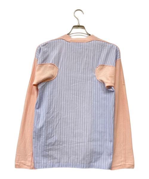 COMME des GARCONS SHIRT（コムデギャルソンシャツ）COMME des GARCONS SHIRT (コムデギャルソンシャツ) シャツ切替ニット ブルー×ピンク サイズ:Sの古着・服飾アイテム