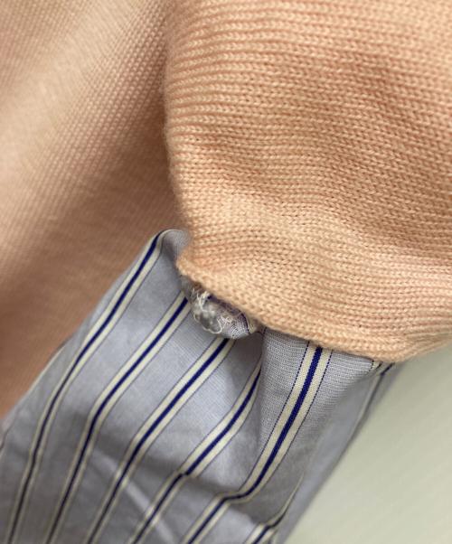 COMME des GARCONS SHIRT（コムデギャルソンシャツ）COMME des GARCONS SHIRT (コムデギャルソンシャツ) シャツ切替ニット ブルー×ピンク サイズ:Sの古着・服飾アイテム