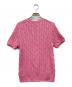 POLO RALPH LAUREN (ポロ・ラルフローレン) PIMA COTTON QRタグハーフスリーブケーブルニット ピンク サイズ:L：5000円