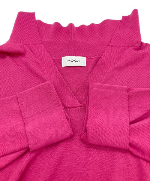 MOGA（モガ）MOGA (モガ) イスラエルギザ綿スキッパーニット ピンク サイズ:2の古着・服飾アイテム