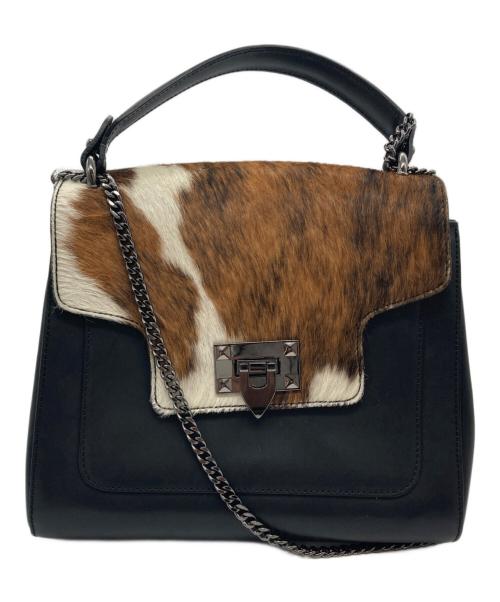 ELISA（エリザ）ELISA (エリザ) ハラコチェーンショルダーバッグ ブラックの古着・服飾アイテム