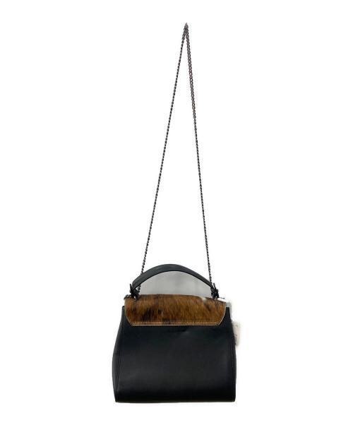 ELISA（エリザ）ELISA (エリザ) ハラコチェーンショルダーバッグ ブラックの古着・服飾アイテム