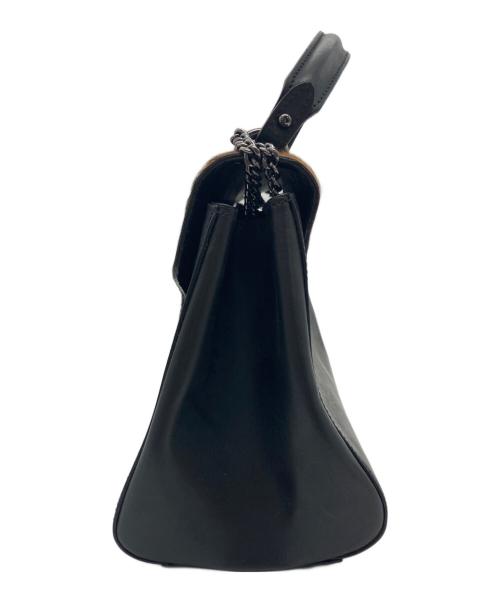 ELISA（エリザ）ELISA (エリザ) ハラコチェーンショルダーバッグ ブラックの古着・服飾アイテム