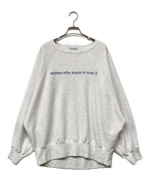 FRAMeWORK（フレームワーク）FRAMeWORK (フレームワーク) Harumi.K (クリハラハルミ) 24SS ロゴスウェット ライトグレー サイズ:Freeの古着・服飾アイテム