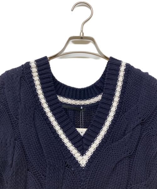 AP STUDIO（エーピーストゥディオ）AP STUDIO (エーピーストゥディオ) ケーブルニットベスト ネイビー サイズ:‐の古着・服飾アイテム