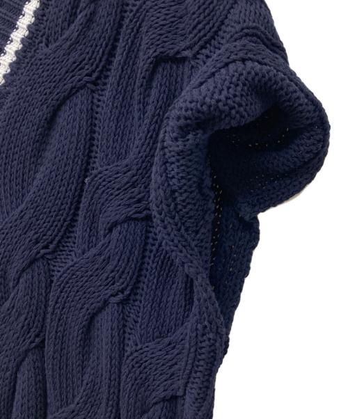 AP STUDIO（エーピーストゥディオ）AP STUDIO (エーピーストゥディオ) ケーブルニットベスト ネイビー サイズ:‐の古着・服飾アイテム