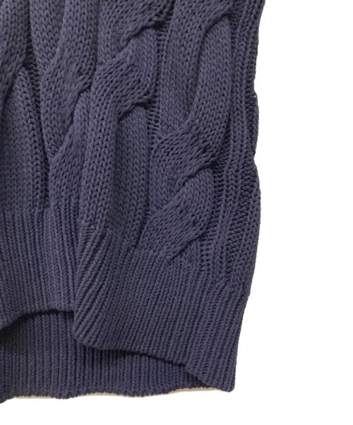 AP STUDIO（エーピーストゥディオ）AP STUDIO (エーピーストゥディオ) ケーブルニットベスト ネイビー サイズ:‐の古着・服飾アイテム