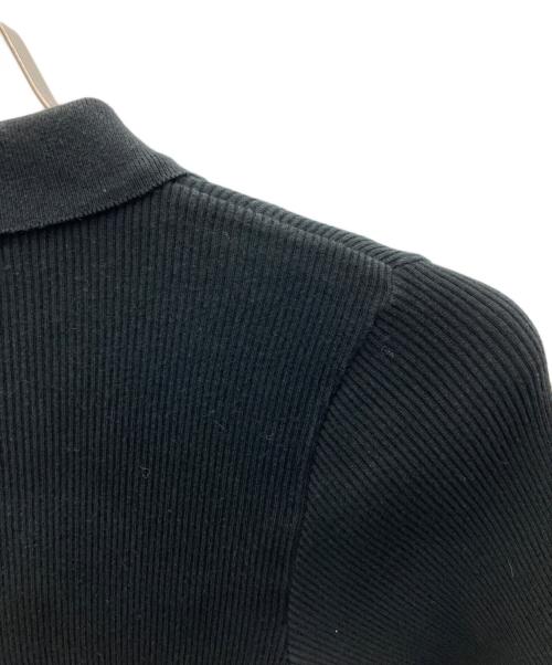 AURALEE（オーラリー）AURALEE (オーラリー) GIZA HIGH GAUGE RIB KNIT POLO ブラック サイズ:SIZE0の古着・服飾アイテム